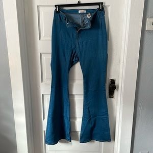 Vibrant MIU Womens Jeans Size 9(W28) BLUE Denim Bootcut Bell Bottom Vintage P522